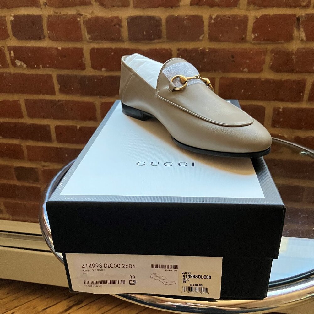 GUCCI-Women's loafer with Horsebit-MUD-NWT